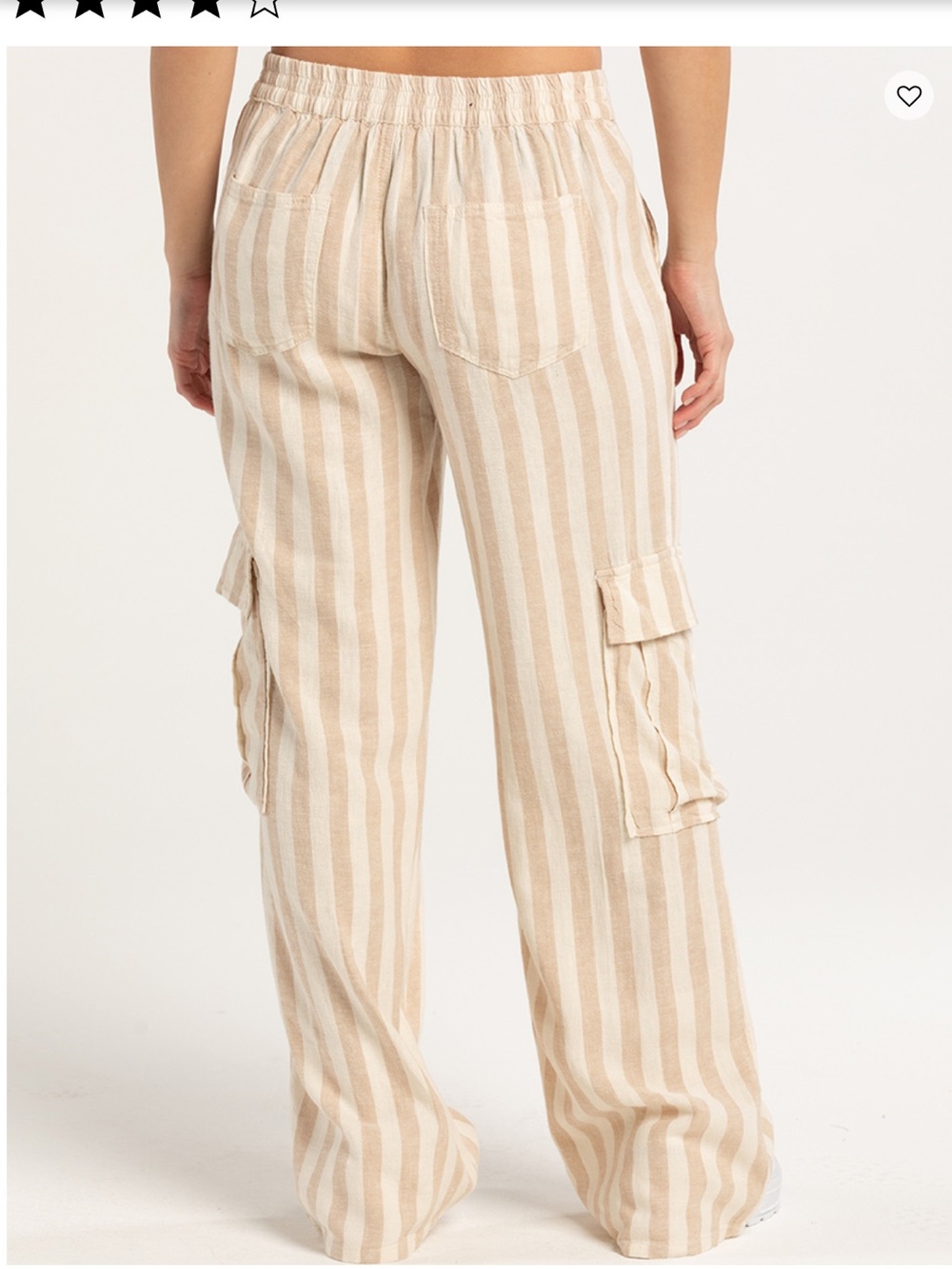 RSQ  Linen blend stripe Carpenter Pants size Small